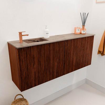 Toiletmeubel Mondiaz Joya Dlux | 100 cm | Meubelkleur Ruby | Faye wastafel Arena Wasbak Links | 1 kraangat