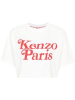 Kenzo t-shirt crop à logo imprimé - Blanc - thumbnail