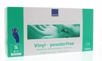 Abena Handschoenen vinyl blauw poedervrij maat S (100 st)