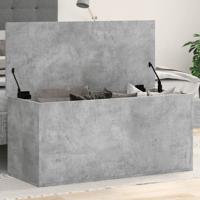 Opbergbox 100x42x46 cm bewerkt hout betongrijs