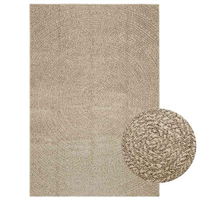 VidaXL Vloerkleed zizur beige binnen en buiten 140x200 cm jute look