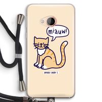 Miauw: HTC U Play Transparant Hoesje met koord Miauw: HTC U Play Transparant Hoesje met koord