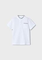 Mayoral Zomer polo shirt S/S jongens - wit