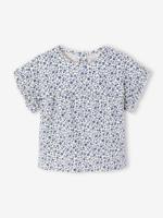 T-shirt voor babymeisjes met print marineblauw