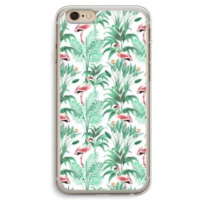 Flamingo bladeren: iPhone 6 Plus / 6S Plus Transparant Hoesje