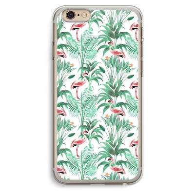 Flamingo bladeren: iPhone 6 Plus / 6S Plus Transparant Hoesje
