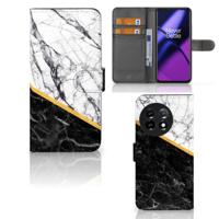 OnePlus 11 | Bookcase | Marmer Wit Zwart - Origineel Cadeau Man