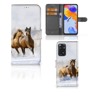 Xiaomi Redmi Note 11 Pro 5G/4G Telefoonhoesje met Pasjes Paarden