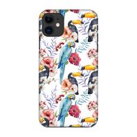 Bloemen tukan: Volledig geprint iPhone 11 Hoesje