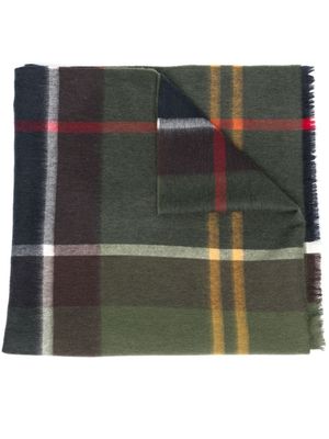 Barbour écharpe en laine à motif tartan - Vert