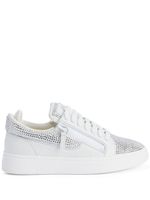 Giuseppe Zanotti GZ94 rhinestone-embellished leather sneakers - Blanc - thumbnail