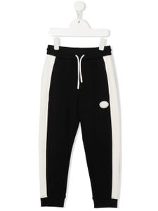 Emporio Armani Kids pantalon de jogging à design bicolore - Bleu