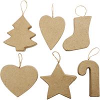 Creativ Company Kersthangers, h: 7+8 cm, 6 stuk/ 1 doos