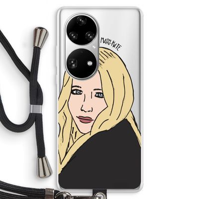 Mary Kate: Huawei P50 Pro Transparant Hoesje met koord