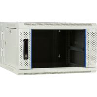 DSI 6U witte wandkast (kantelbaar) met glazen deur - DS6606W-DOUBLE server rack 600 x 600 x 368mm