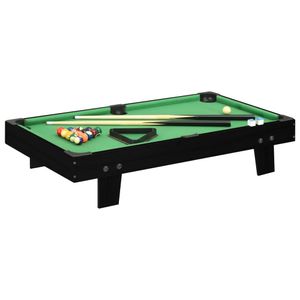 VidaXL Minipooltafel 3 feet 92x52x19 cm zwart en groen