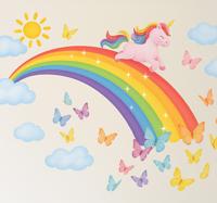 Muursticker kinderkamer mooie regenboog