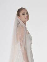 Poirier S47-210-1-Blush Sluier - 210 cm
