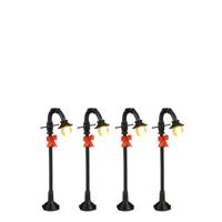 Lantaarn 4 stuks battery operated l3,5xb2xh9,5 cm - Luville
