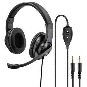 Hama Over Ear headset Computer Kabel Stereo Zwart Volumeregeling, Microfoon uitschakelbaar (mute)