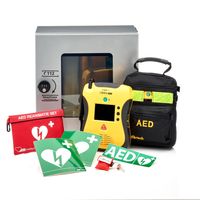 Defibtech Lifeline VIEW AED + buitenkast-Grijs met pin-Volautomaat-Nederlands-Frans