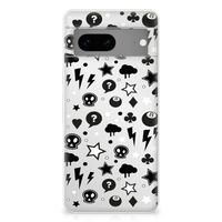 Silicone Back Case Google Pixel 7 Silver Punk