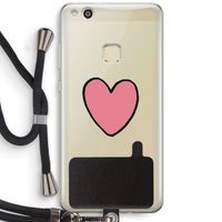 Hartje: Huawei Ascend P10 Lite Transparant Hoesje met koord