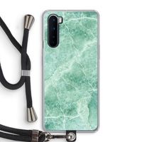 Groen marmer: OnePlus Nord Transparant Hoesje met koord Groen marmer: OnePlus Nord Transparant Hoesje met koord