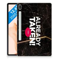 Samsung Galaxy Tab S7FE Back cover met naam Already Taken Black