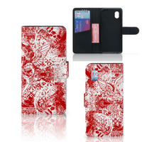 Telefoonhoesje met Naam Alcatel 1B (2020) Angel Skull Rood - thumbnail