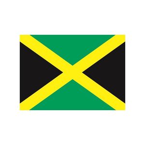 10x Vlag Jamaica stickers 10 cm