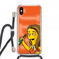 Jamie Lee Simpson: iPhone XS Max Transparant Hoesje met koord