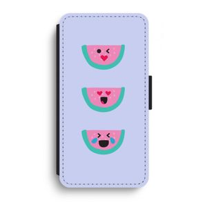Smiley watermeloen: iPhone XR Flip Hoesje