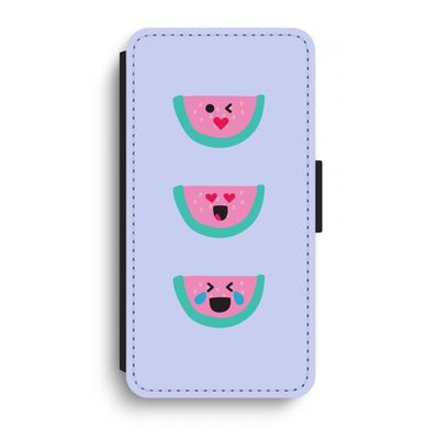 Smiley watermeloen: iPhone XR Flip Hoesje