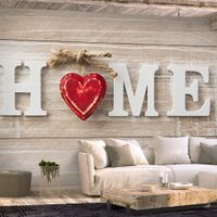 Zelfklevend fotobehang - Home, Thuis met liefde (Rood) premium print,  8 maten - thumbnail