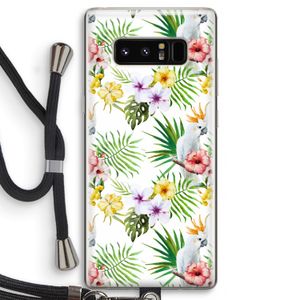 Gele kuif: Samsung Galaxy Note 8 Transparant Hoesje met koord