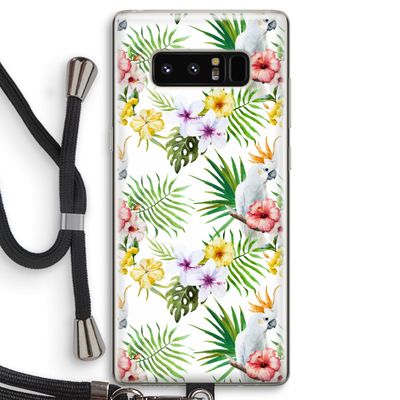 Gele kuif: Samsung Galaxy Note 8 Transparant Hoesje met koord