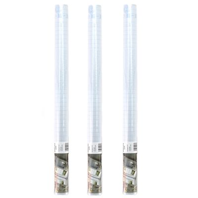 Plakfolie/raamfolie op rol - 3x - transparant mat - 45 cm x 2 meter - zelfklevend