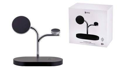 Samsung GP-PWU024WIABW oplader voor mobiele apparatuur Headset, Smartphone, Smartwatch Zwart, Zilver USB Draadloos opladen Binnen