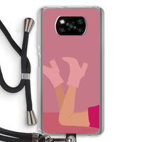 Pink boots: Xiaomi Poco X3 Pro Transparant Hoesje met koord