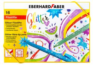 Eberhard Faber ef-551016 viltstiften glitter doos 16 kleuren