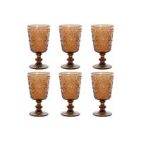 Set van bekers Home ESPRIT Kristal 8,5 x 8,5 x 16,3 cm (6 Stuks)