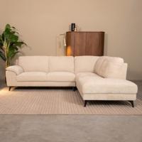 LABEL51 Loungebank 'Santino' Rechts, Elite stof, kleur Naturel