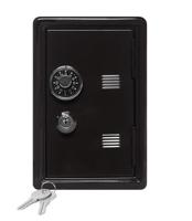 2 PC'S creatieve Piggy Bank wachtwoord geld vak geld munten opslaan doos (zwart)