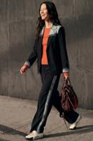 Blazer van twee materialen - BLACK - M