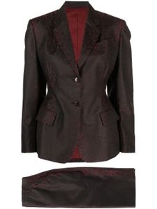 Jean Paul Gaultier Pre-Owned tailleur-jupe en jacquard (2000) - Rouge