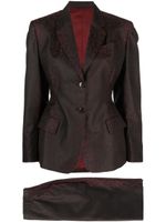 Jean Paul Gaultier Pre-Owned tailleur-jupe en jacquard (2000) - Rouge - thumbnail