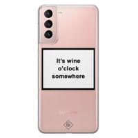 Samsung Galaxy S21 transparant hoesje - Wine time