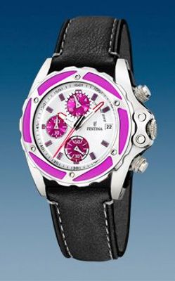 Horlogeband Festina F16274.8 Leder Zwart