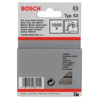 Fijndraadnieten type 53, 11,4 x 0,74 x 8 mm, verpakking van 1000 stuks, roestvrij 1000 stuk(s) Bosch Accessories 2609200215 Afm. (l x b) 8 mm x 11.4 mm